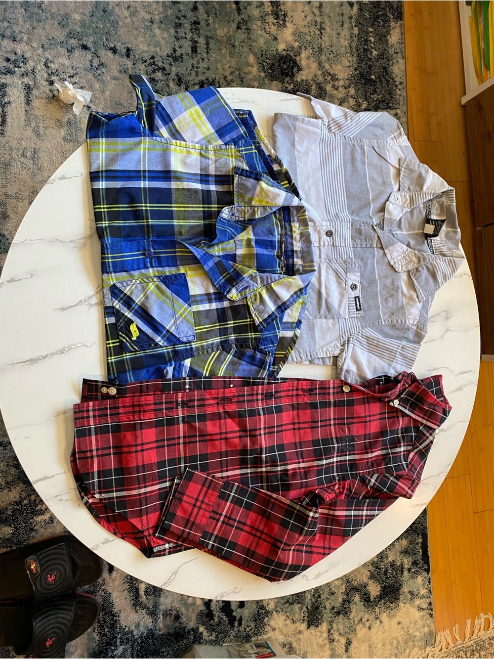 Kids Red Plaid Button-Front Shirt -  Tony Hawk, and Champs